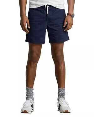 Polo Ralph Lauren Prepster Classic Fit Twill Shorts Elastic Waist Navy Blue 1XB